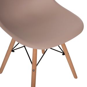 Dining chairs 2 pcs Twist Hm8460.55 cappuccino Pp - beech wood 46x50x82hcm.