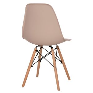 Dining chairs 2 pcs Twist Hm8460.55 cappuccino Pp - beech wood 46x50x82hcm.