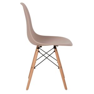 Dining chairs 2 pcs Twist Hm8460.55 cappuccino Pp - beech wood 46x50x82hcm.