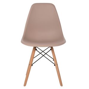 Dining chairs 2 pcs Twist Hm8460.55 cappuccino Pp - beech wood 46x50x82hcm.