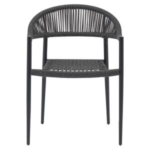 Garden dining set Freiburg-kliton A - 5 aluminum and rope in anthracite color 150x80x74cm