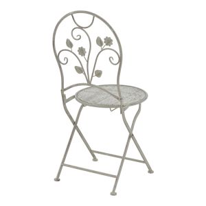 Abriel 3-piece garden dining set, antique gray metal