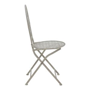 Abriel 3-piece garden dining set, antique gray metal