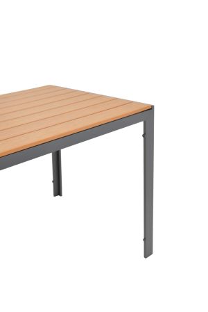 Garden dining set Nares-moly 5 pieces - table and 4 chairs - aluminum-polywood 140x80x72.5cm