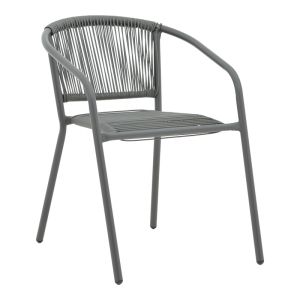 Dining set 5 pcs. Ensure-lindaria metal-glass dark gray 140x80x70cm