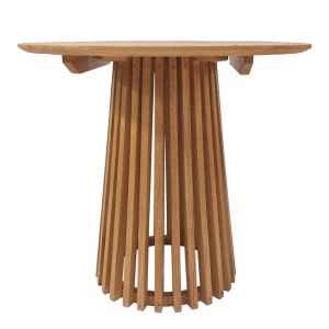 Dining set Elaiza-kenda set 5 pieces in natural beige shade D80x75cm