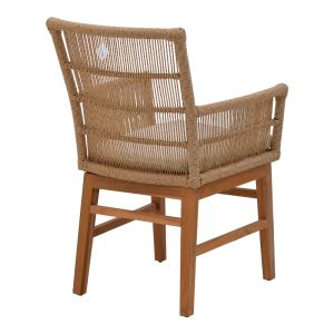 Dining set Inca-kenda 5pcs in natural beige shade Φ80x75cm