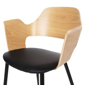 Трапезен сет 5 части - маса Denty кръгла ; 4 стола Velp цвят дъб Hm11970