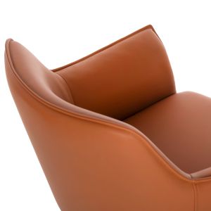 Трапезен сет 7 части - маса Bent овал 6 кресла Helm цвят Camel Hm11974