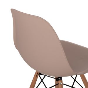 Dining chair 2 pcs. Twist Hm8460.22 black Pp - beech wood 46x50x82hcm.