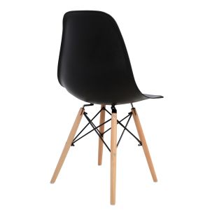 Dining chair 2 pcs. Twist Hm8460.22 black Pp - beech wood 46x50x82hcm.