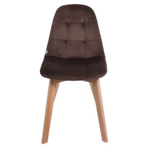 Dining chair 275 brown textile 43.5*51.5*87