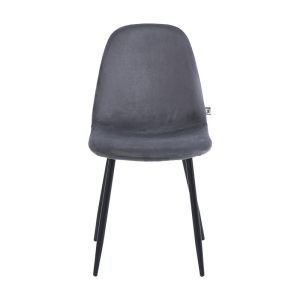 Dining chair 928 with gray fabric and metal legs, dimensions 53x44x87cm