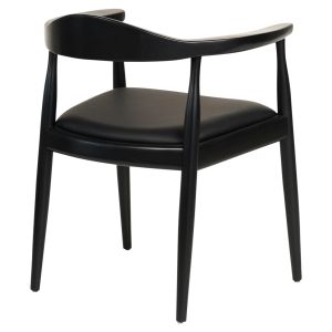 Dining chair Ador .02 rubber wood and Pu-black 62x54x76.5hcm Hm9948