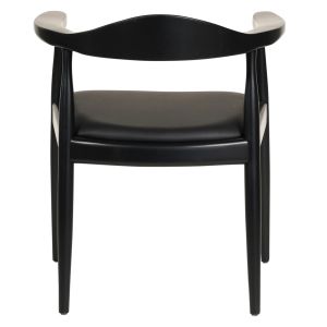 Dining chair Ador .02 rubber wood and Pu-black 62x54x76.5hcm Hm9948