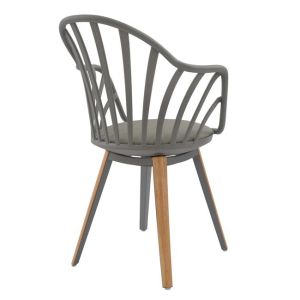 Anais dining chair gray with wooden legs Hm8049,10