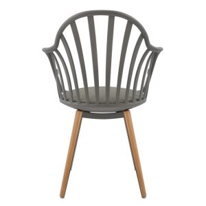 Anais dining chair gray with wooden legs Hm8049,10