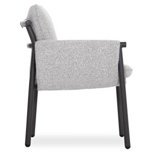 Dining chair Anubis Sm6502.01 dark gray aluminum and fabric 61x66x77h