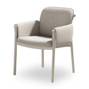 Dining chair Anubis Sm6502.02 beige aluminum and fabric 61x66x77h