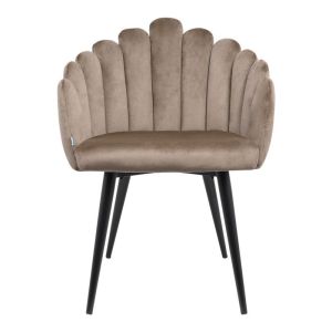 Dining chair 1937 beige seat with metal legs 64x60x84cm