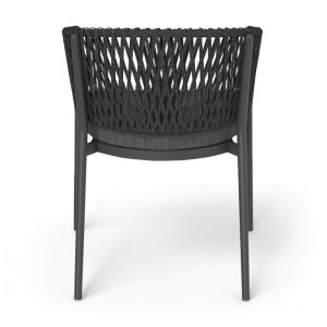 Dining chair Camellia Sm6209.01 dark gray Aluminum-pe rope-olefin cushion