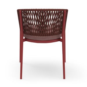 Dining chair Camellia Sm6209.05 red Aluminum-pe rope-olefin cushion