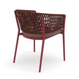 Dining chair Camellia Sm6209.05 red Aluminum-pe rope-olefin cushion