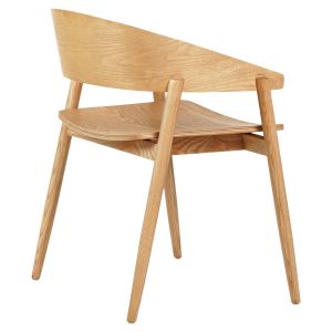 Dining chair Canop .01 solid ash wood in light oak color 56.5x61x74hcm Hm9950