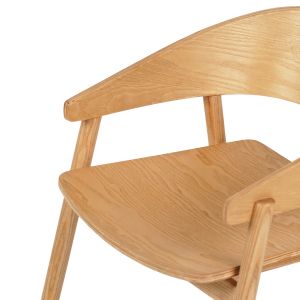 Dining chair Canop .01 solid ash wood in light oak color 56.5x61x74hcm Hm9950