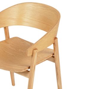Dining chair Canop .01 solid ash wood in light oak color 56.5x61x74hcm Hm9950