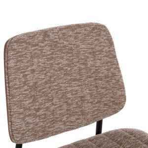 Dining chair Conti Hm9983.01 black metal - brown fabric 49x56x82w.