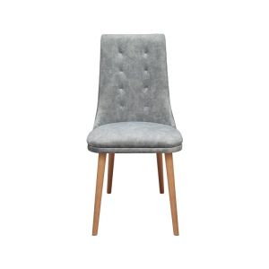 Dining chair Deniz light gray damask 45x50x95cm