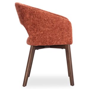 Empire dining chair Sm18103 orange fabric - walnut ash legs 55x54x78cm.