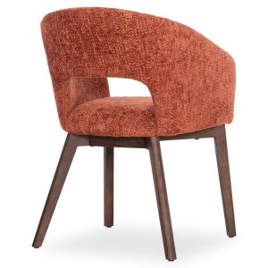 Empire dining chair Sm18103 orange fabric - walnut ash legs 55x54x78cm.