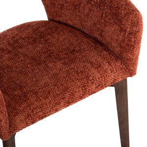 Empire dining chair Sm18103 orange fabric - walnut ash legs 55x54x78cm.