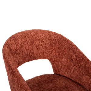 Empire dining chair Sm18103 orange fabric - walnut ash legs 55x54x78cm.