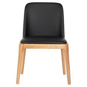 Dining chair Furlan .01 rubber wood-black Pu 54.5x58x86hcm Hm9944