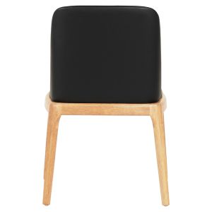Dining chair Furlan .01 rubber wood-black Pu 54.5x58x86hcm Hm9944