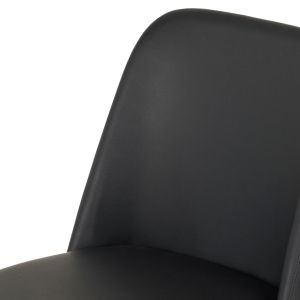 Dining chair Furlan .01 rubber wood-black Pu 54.5x58x86hcm Hm9944
