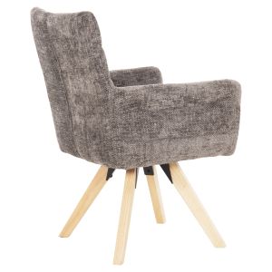 Gazer dining chair Hm9845.03 gray fabric-rubber wood legs 66x63x91hcm