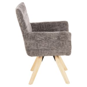 Gazer dining chair Hm9845.03 gray fabric-rubber wood legs 66x63x91hcm