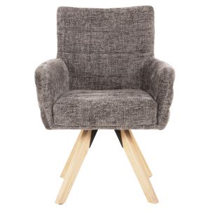 Gazer dining chair Hm9845.03 gray fabric-rubber wood legs 66x63x91hcm