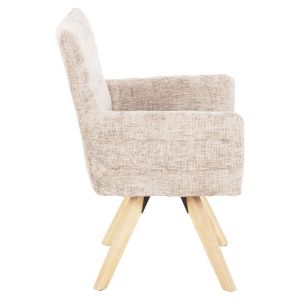 Gazer dining chair Hm9845,04 beige fabric-rubber wood legs 66x63x91hcm