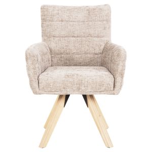 Gazer dining chair Hm9845,04 beige fabric-rubber wood legs 66x63x91hcm