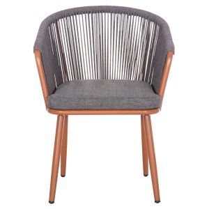 Dining chair Harriet Hm5548.11 aluminum brown frame-gray Perope 60x62x80.5hcm.