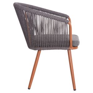 Dining chair Harriet Hm5548.11 aluminum brown frame-gray Perope 60x62x80.5hcm.