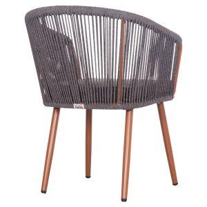 Dining chair Harriet Hm5548.11 aluminum brown frame-gray Perope 60x62x80.5hcm.