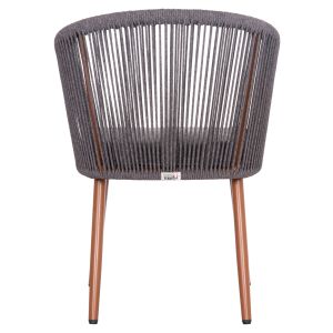 Dining chair Harriet Hm5548.11 aluminum brown frame-gray Perope 60x62x80.5hcm.