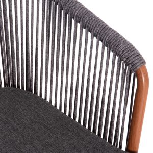 Dining chair Harriet Hm5548.11 aluminum brown frame-gray Perope 60x62x80.5hcm.