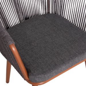 Dining chair Harriet Hm5548.11 aluminum brown frame-gray Perope 60x62x80.5hcm.